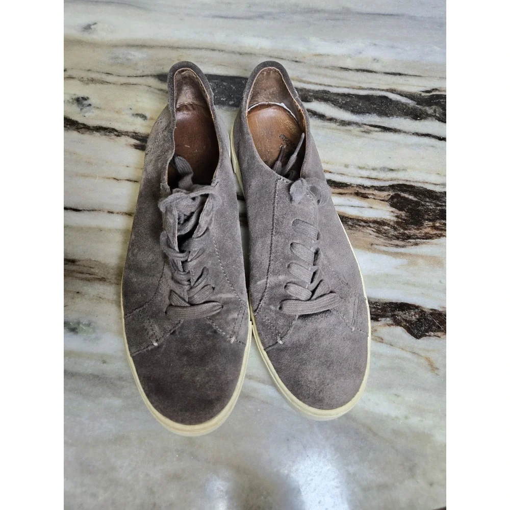 Frye Sneaker Womens Size 10 Suede Brown Gemma Low Casual‎